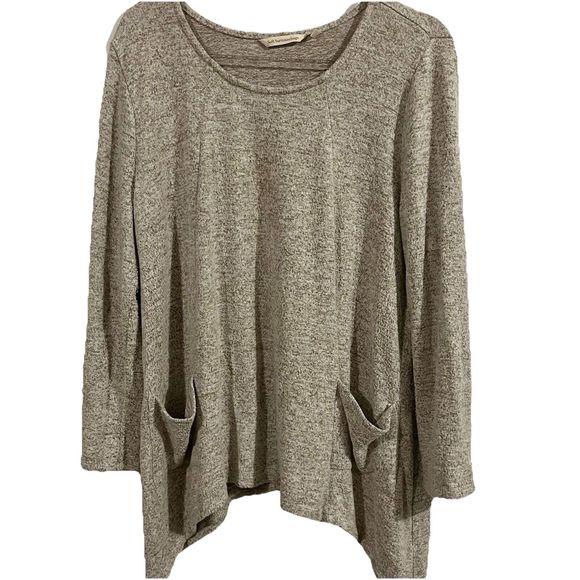 Soft Surroundings Round Neck Soft Front Pockets Womens L Long Sleeve Sweater - Picture 1 of 5